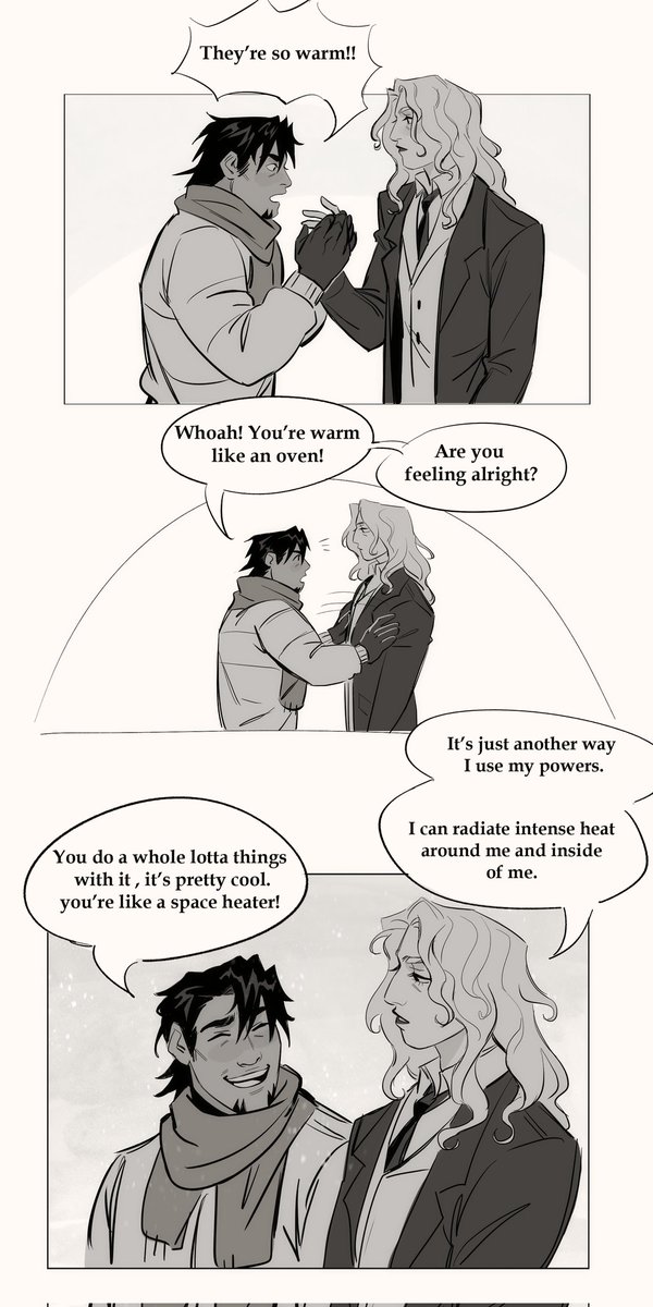 VitaDivata0's tweet photo. I had this little headcanon about Yuri's powers for a while 😌
My man can turn his body into flames, so i think it could make sense
#タイバニ2 #tigerandbunny https://t.co/4hYCgf3dqu