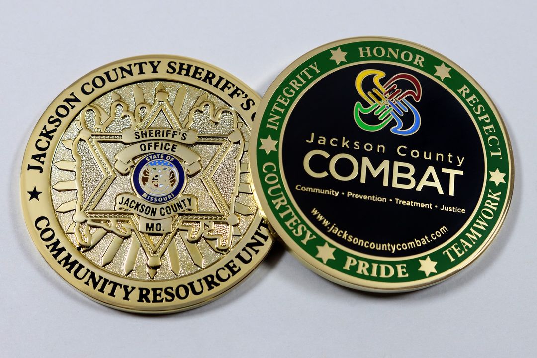 SymbolArts's tweet image. The Jackson County Sheriff&apos;s Office had SymbolArts make this coin for their Community Resource Unit. #symbolarts #symbolartscoins #challengecoins #customcoins #sheriffcoins