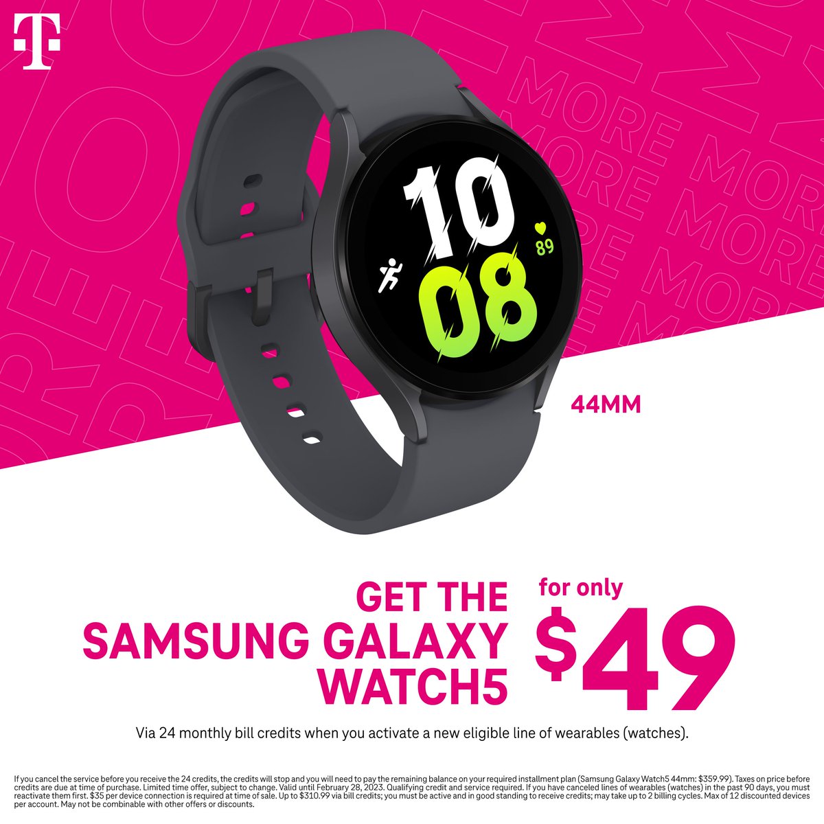 Get the Samsung Galaxy Watch5 (44mm) for only $49! Sync it to your phone and stay updated on everything, right from the palm of your hand. 

Visit us TODAY at Lockhart Gardens Shopping Center, St. Thomas, or Peter's Rest Shopping Center, St. Croix.