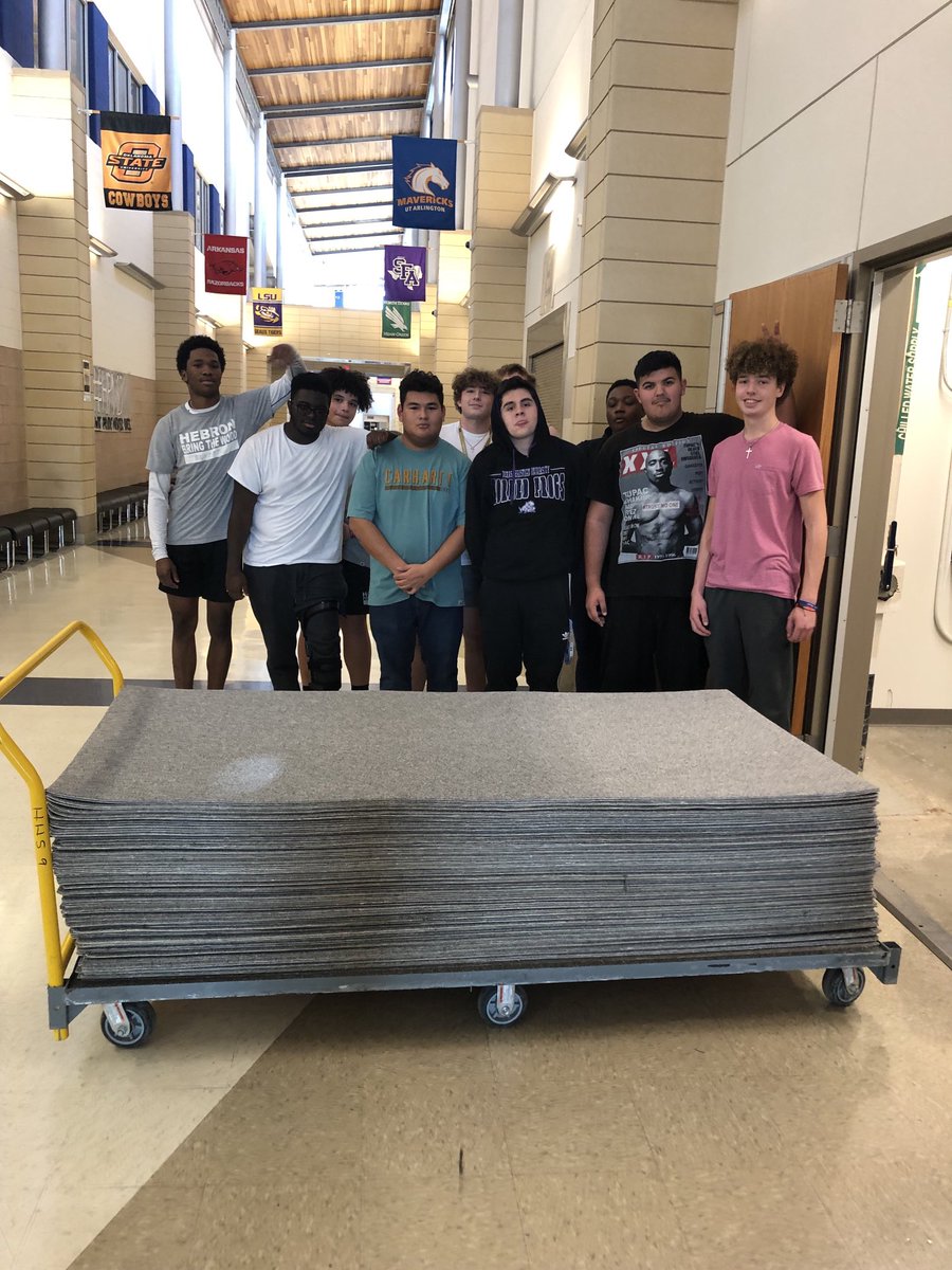 vicki_olivier's tweet photo. You can always count @CoachTowels and his players to assist in need! Thank you @HebronFootball! No job to big or small!!! #HPND https://t.co/QTl8v0Vzty