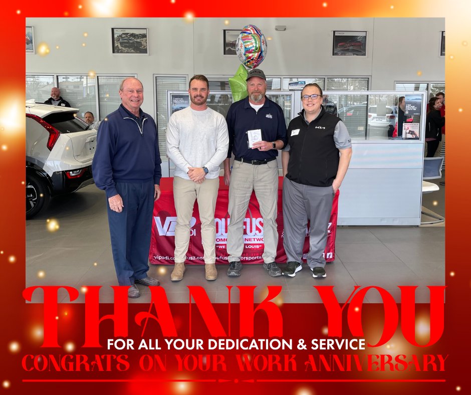 LouFuszNetwork's tweet photo. Congratulations to Sam of our Lou Fusz Kia Body Shop who celebrated his 15 Year Milestone Anniversary today. Sam is a jack of all trades and he is a customer favorite. Thank you for all you do, Sam!
#loufuszautomotivenetwork #wearestlouis https://t.co/ynyC5dRz8L