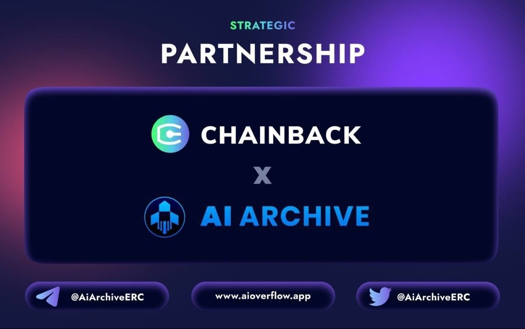 DEX_AI's tweet photo. @AltCryptoGems @ChainbackWeb3 If #AI is the gold.. Chainback is the equivalent of selling shovels in a gold rush. $ARCHIVE 

Allready partnered $NERF $ARCAI $RR $NAI to provide them with decentralised storage solutions 

Staking live.

DApp launch potentially this month 👀

Will moon AF when momentum comes. https://t.co/ME5hoxtcQN