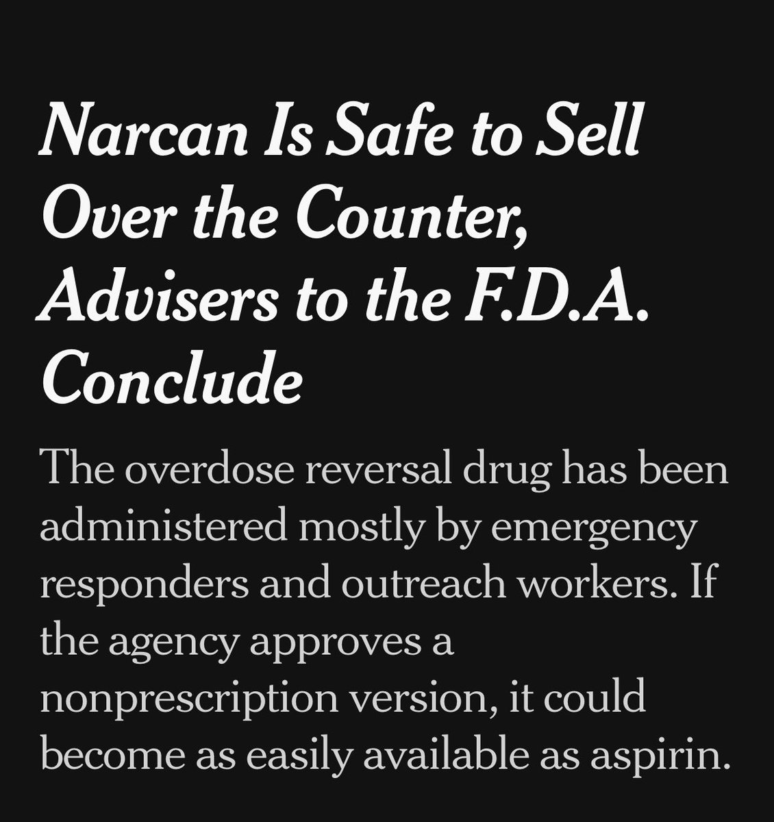 DrScottHadland's tweet photo. Today was a good day. We have so, so much more work to do to get Narcan to those who need it, but thrilled for today’s win for public health. https://t.co/bT7rnNxMI0