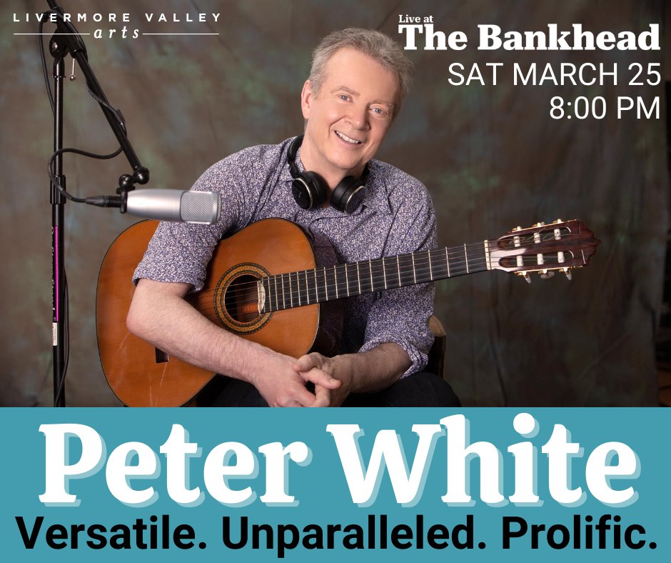 Come experience an energetic, unparalleled, one-of-a-kind performance with versatile and prolific acoustic guitarist Peter White, Live at The Bankhead–A must-see for any smooth jazz lover! Get tickets now at livermorearts.org/events/peter-w…