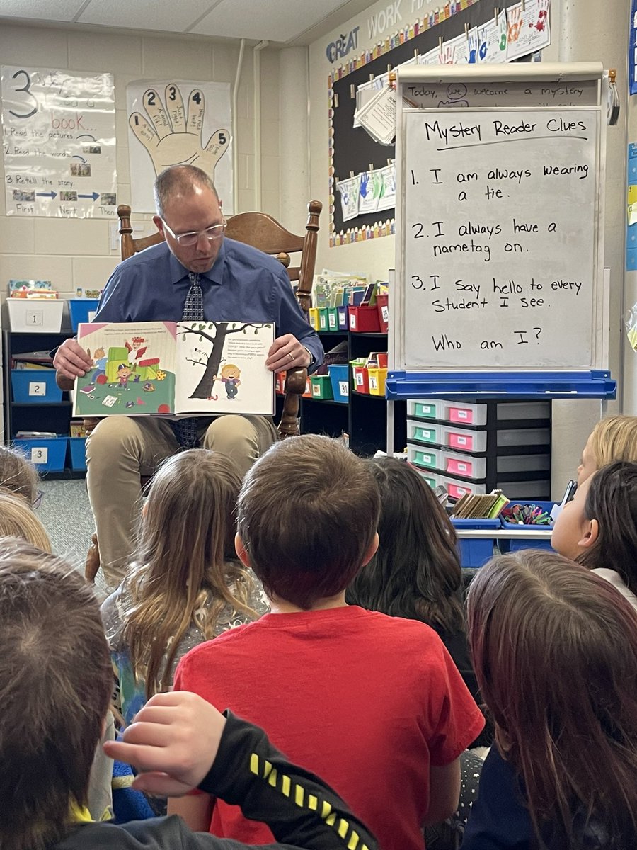 Shoutout to superintendent Babcock for taking time out of his busy schedule to share his love of reading with us. Great story with an even better message about being yourself and working hard! <a href="/TCU2905/">TCU2905</a>