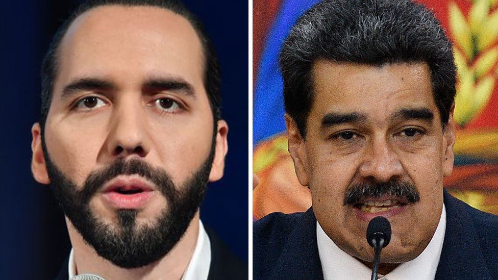 eduardomenoni's tweet photo. Hay que ser bien pelele para llamar “dictador” a Nayib Bukele, pero “presidente” al tirano genocida Nicolás Maduro. ¿Apoyas la idea? https://t.co/eNLqvuuBgZ