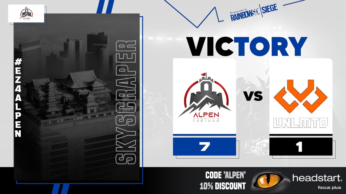 AlpenfestungOrg's tweet photo. 🏔️🏰 ESA Cup Season 5 🏰🏔️
Our Boys defeat @unlmtdofficial at the @ESA_Cup on #Skyscraper 7-1! 💪🔥
Well played, guys! And GG to @unlmtdofficial ! 🤝

@headstartesport #EZ4ALPEN #AF #Alpenfestung #Esports #R6 #R6Siege https://t.co/jcJN0Hqaja