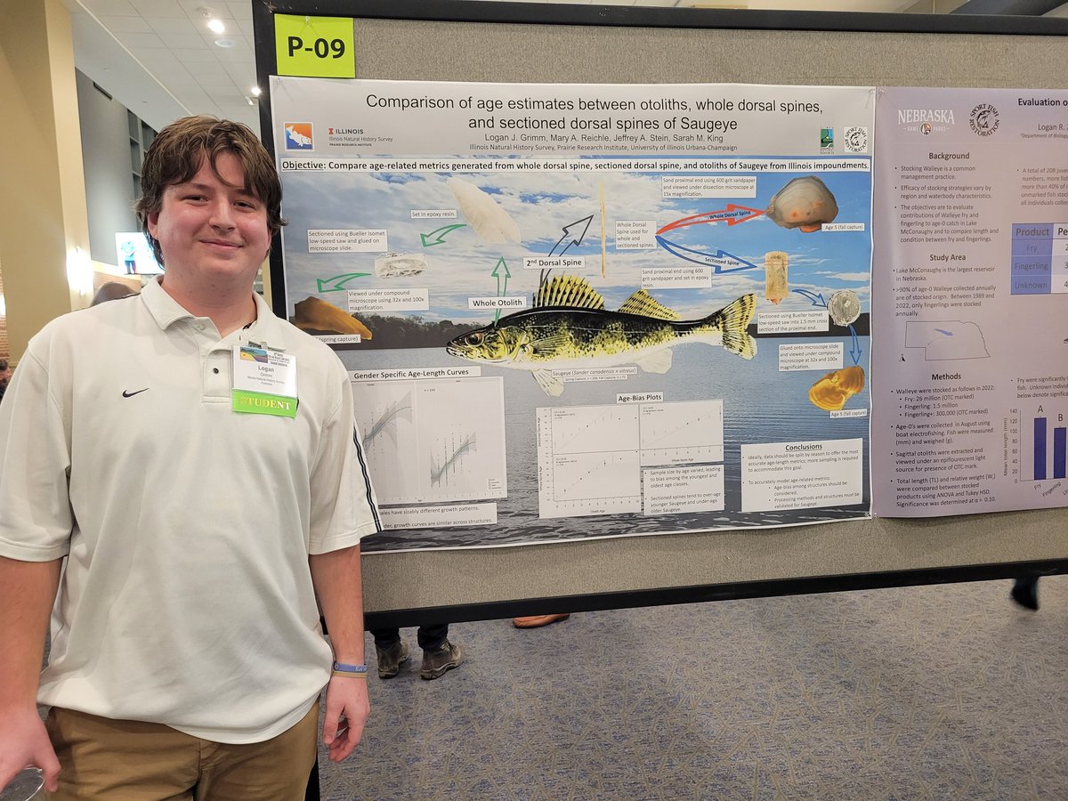 We had a great time at #MidwestFW presenting about the movement patterns of #shortnosegar and age estimates of #coolwaterfishes!