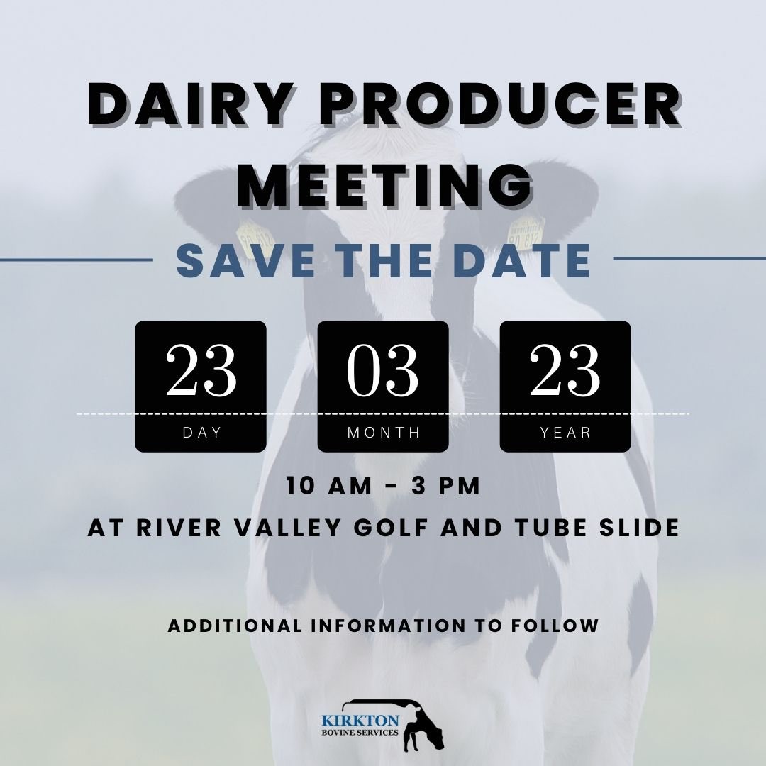 🐮DAIRY PRODUCERS🐮 SAVE THE DATE! 🐮 Keep an eye out -  Your February statement will include an invitation to our annual Dairy Producer Meeting.