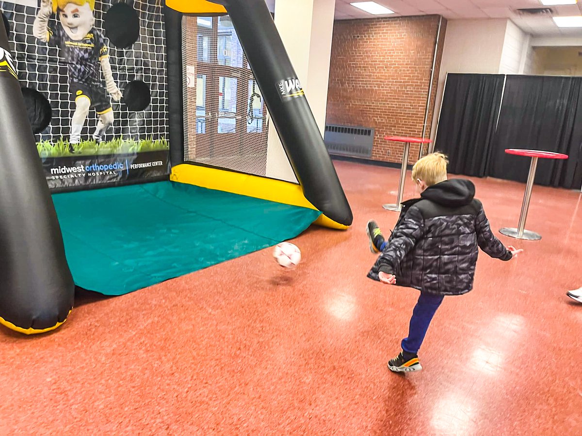 MilwaukeeWave's tweet photo. Have you tried our new MOSH PK Zone? ⚽️ Fans of all ages can test their soccer skills by taking five penalty kicks!
Simply take a picture and post it to social media with #MOSHPK and the number of goals you scored. One lucky fan will be randomly selected during the game! 🎉 https://t.co/KdCSoRyyZF