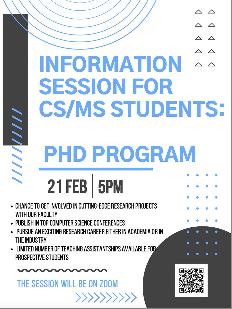 Current <a href="/BingCompSci/">School of Computing, Binghamton University</a> MS students: If you are interested in learning more about our PhD program and the opportunity to join world-class research groups, please attend the information session on Tuesday, 2/21 at 5pm - details in the flyer. <a href="/bing_watson/">Watson College - Binghamton University</a>