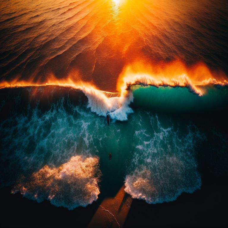 aniribe's tweet photo. This drone shot of two surfers rushing towards each other has been voted the best in a photography competition regularly held by Australian company #DigiDirect.
But in fact, this picture was generated by #AI and this proves that the level of image creation has become too high. https://t.co/4aTDBfUyxg