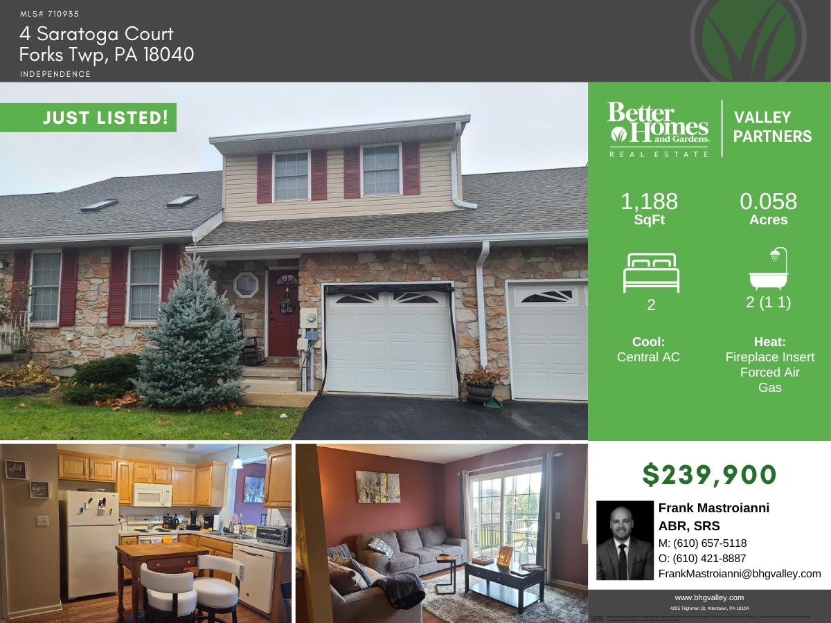 BHGVP's tweet photo. Just Listed!!
-
4 Saratoga Court
Forks Twp, PA 18040
https://t.co/lHUn1A8DKk
-
We Grow Exceptional Real Estate Experiences For You
-
#JustListed #ForSale #ForksTwp #EastonPA #NorthamptonCounty #RealEstate #LehighValley #GLVR #BHGRE #ValleyPartners @FrankMRealtor https://t.co/kkhceJgenh