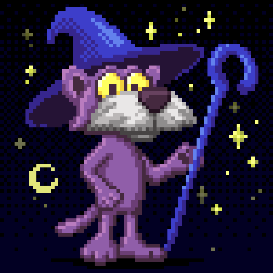 Our next incredible 1/1 hails from one of Web3's most powerful cults 🧙‍♀️

<a href="/ElfJTrul/">Elf J Trul</a> is the artist and co-founder of the @forgottenrunes - we love his mystical, pixel rendition of our hero 🪄

!MAGIC 👇 for your shot to mint #SuperPUMA