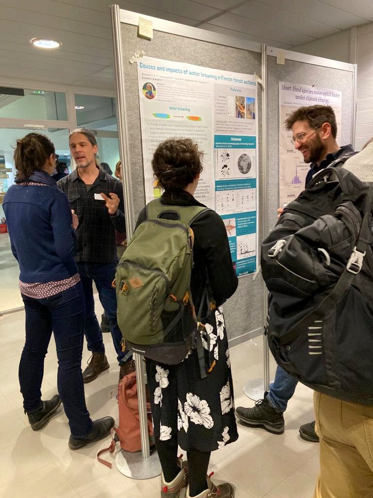 CCBlanchet's tweet photo. What a great day at @OikosFinland! I got to present a poster of my PhD project and had great conversations! Excited to come back in 2 years!!! My "family" from @LammiStation was also there in quite a high number, great presentations and work everyone! https://t.co/BTPzm9TbSO