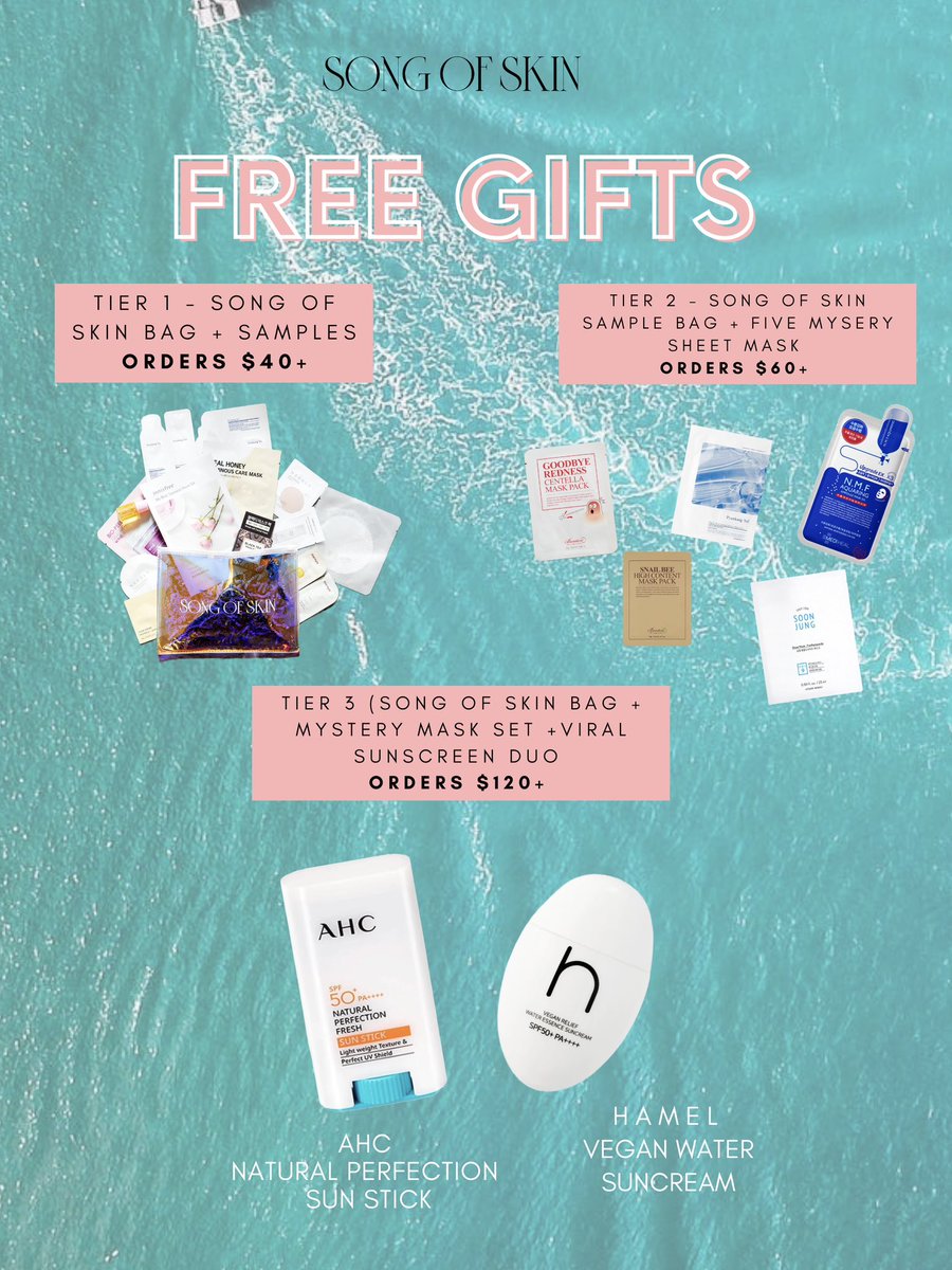 K-BEAUTY GIFTS! A gift comes with every purchase - Get your k-beauty must haves with an additional gift ✨songofskin.com