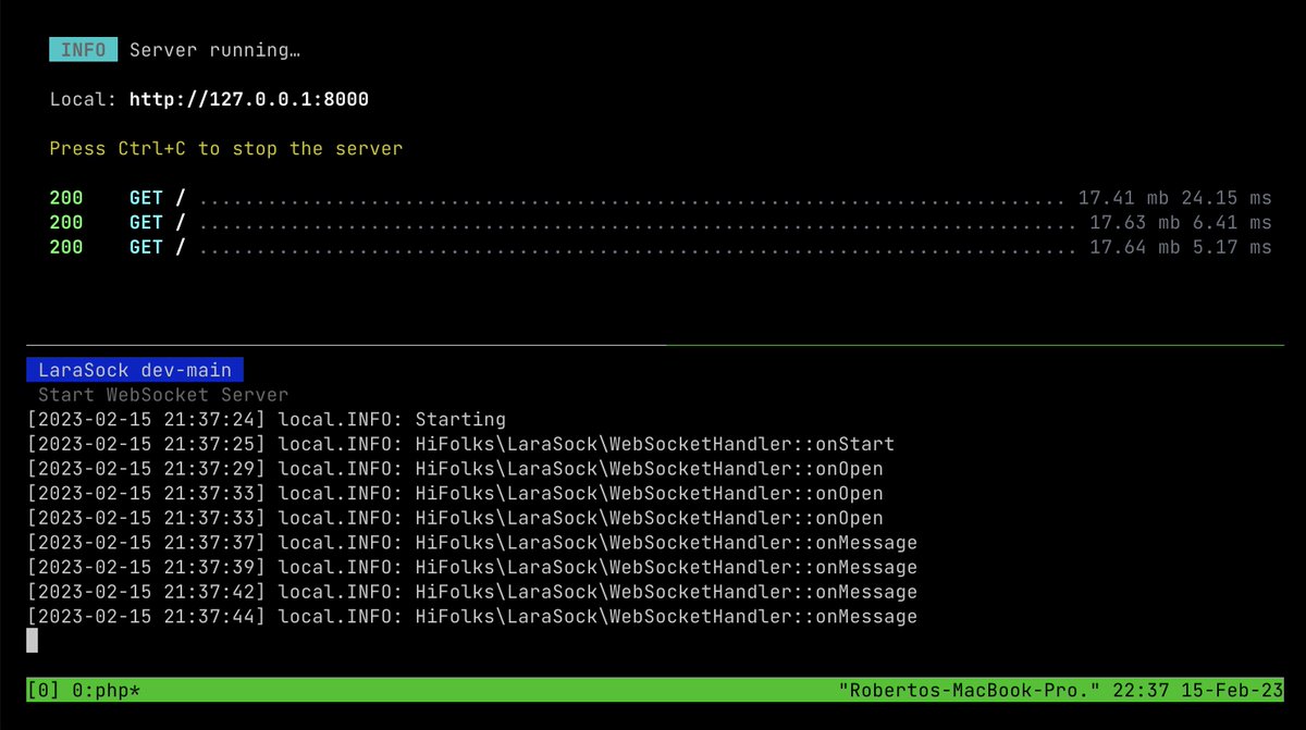 RmeetsH's tweet image. Working on the dispatch method (channel subscriptions)

@openswoole
 @phpswoole
 
#laravel #octane #laraveloctane #openswoole #swoole #websocket #opensource