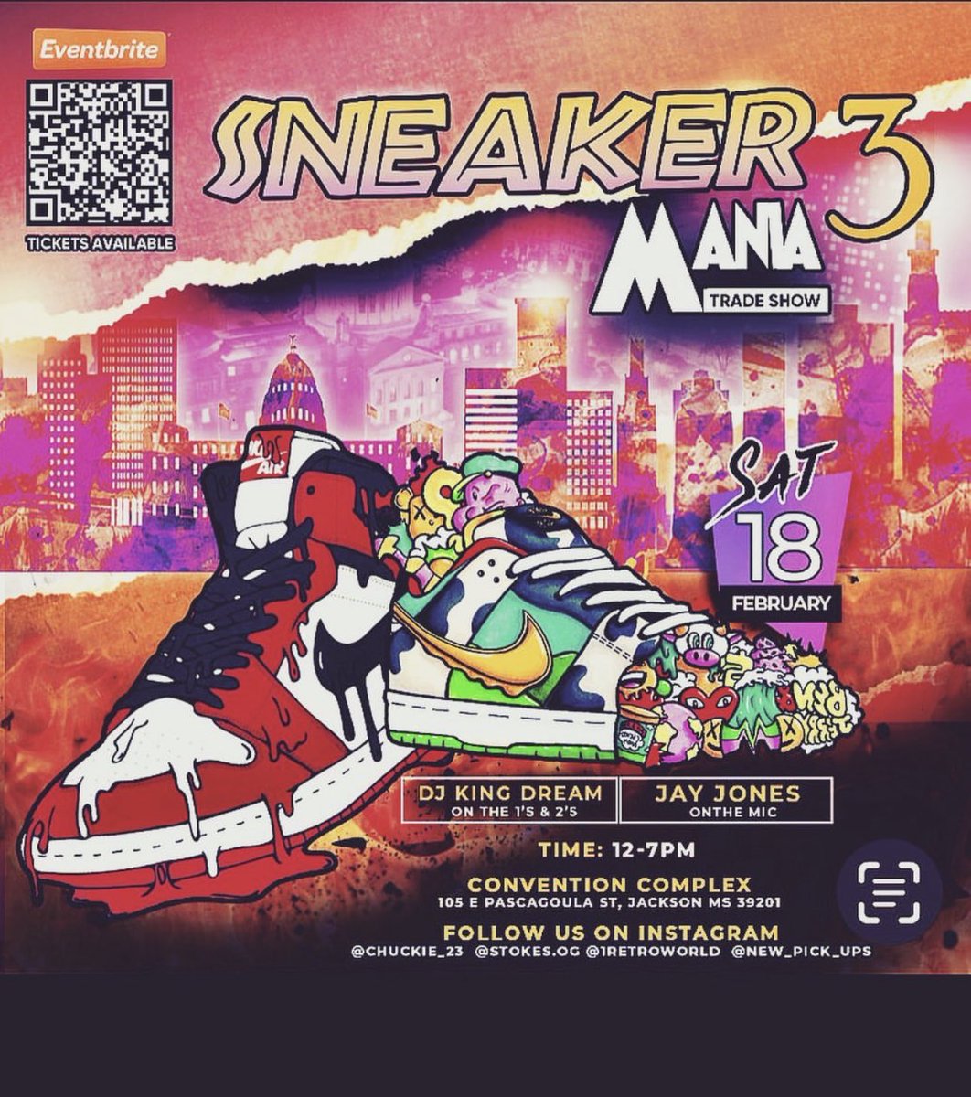 Calling out all my real Sneaker Heads 😄. If you’re in Jackson Mississippi area, make sure to stop by the T-Mobile booth. @TMOSenwan   #SneakerMania3 #JacksonMississippi #SMRA #BetOnUs