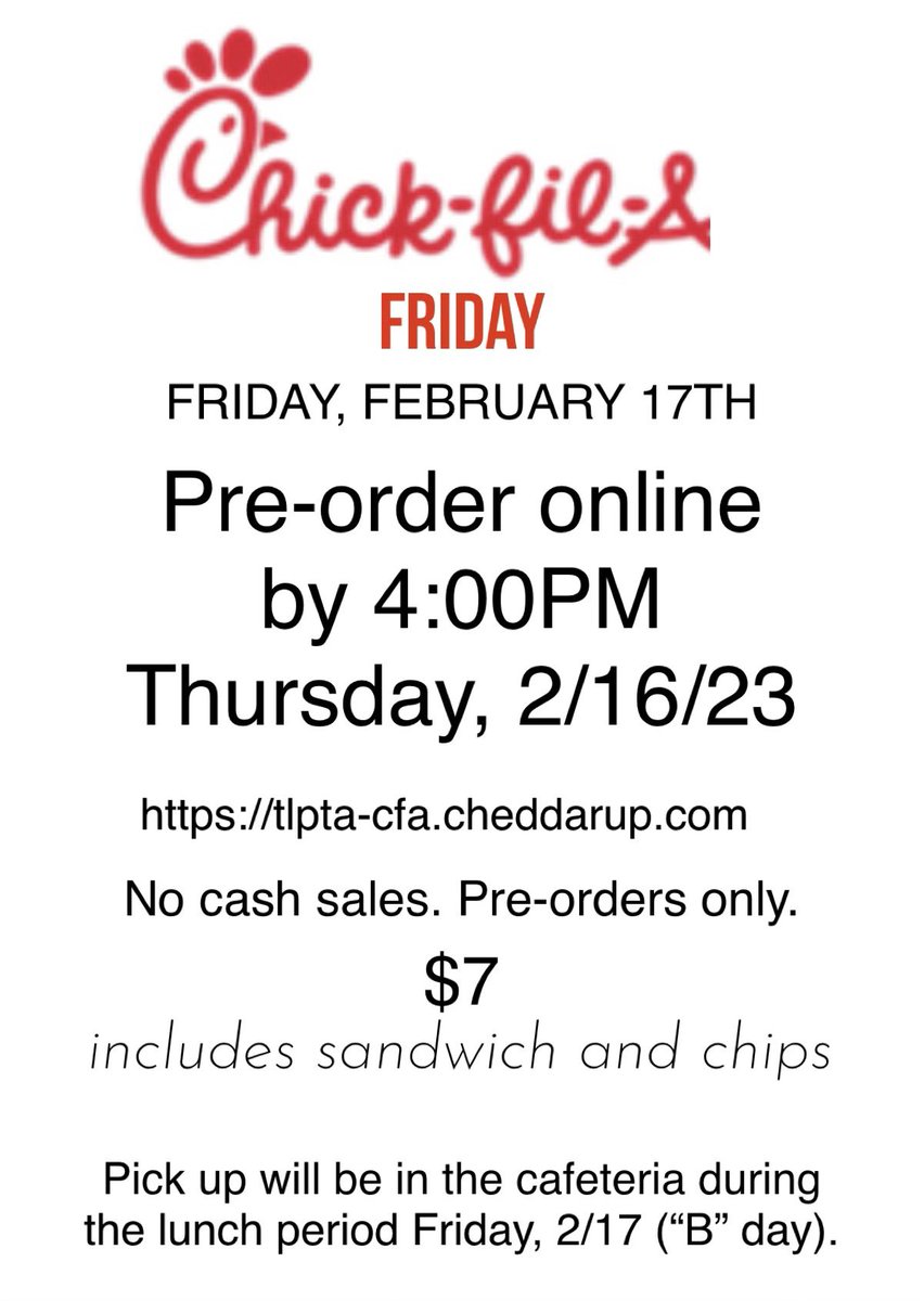 Don’t forget to order! tlpta-cfa.cheddarup.com