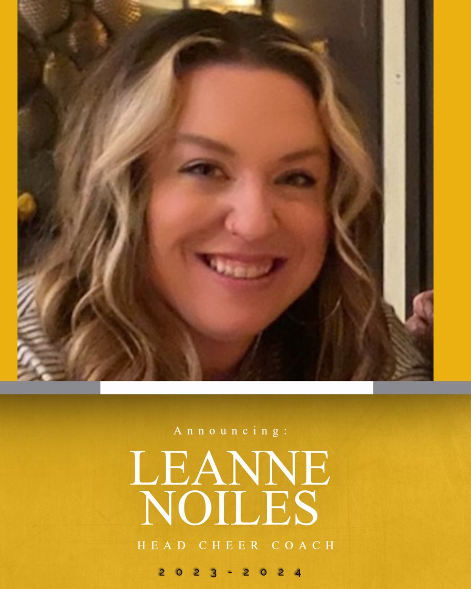 LSHSAthletics's tweet photo. We are excited to announce that Leanne Noiles will be the new Head Cheer Coach  @LSHSCheer for the 2023-2024 school year. Looking forward to tryouts this spring!! https://t.co/eDPqundoyw