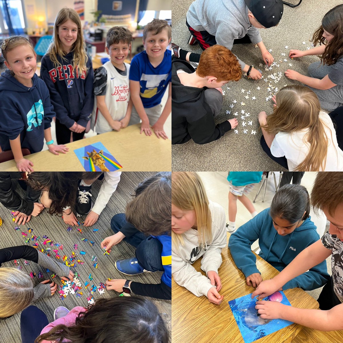 We celebrated our 100th day of school with a team challenge — 100-piece puzzles! 🧩 #jaguarmax #gvfeeling