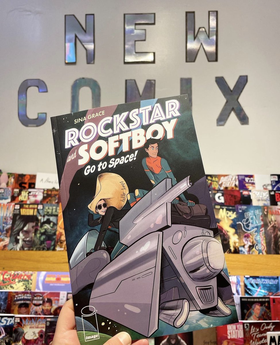 Omg out today for real real!! ROCKSTAR AND SOFTBOY GO TO SPACE Such a special book 😻 TYSM @ImageComics LMK what u thinkkkk (Pic from one of my fav shops @comixexperience)