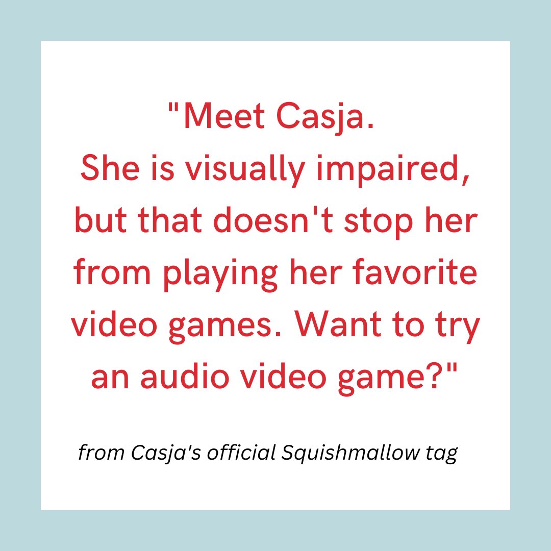 accessgrinnell's tweet photo. Hey y’all! We’re back with another installment in the disabled Squishmallows series. Today, we’re featuring Casja, who is visually impaired! https://t.co/gY94tY2Nj9