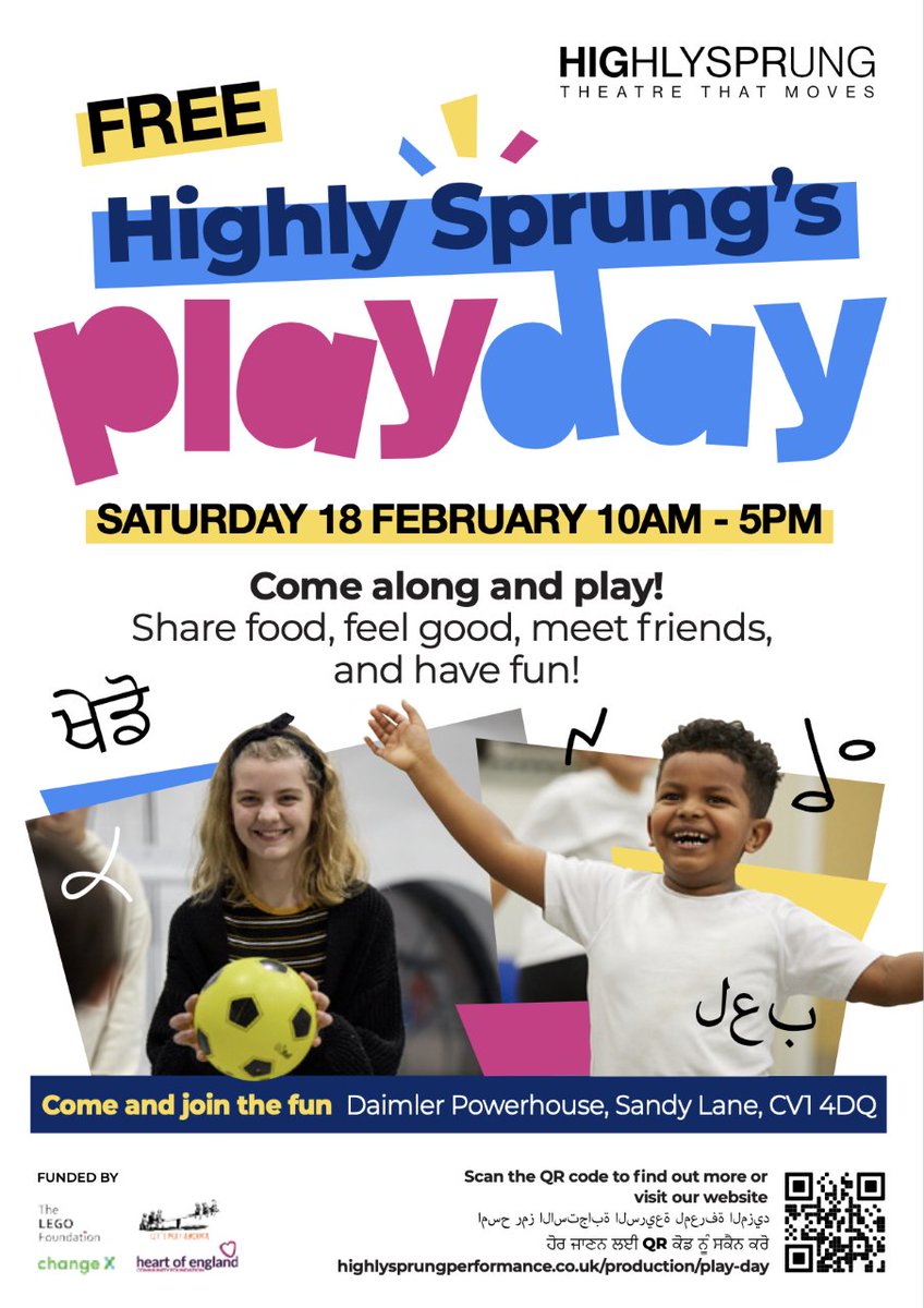 One of our Fire Engines will be joining in the fun at the #HighlySprung Play Day! We are excited to part of this FREE community celebration for #Coventry. Come down to the Daimler Powerhouse to get involved!  bit.ly/405IgGW

#HSPlayDay #BuildAWorldofPlay
