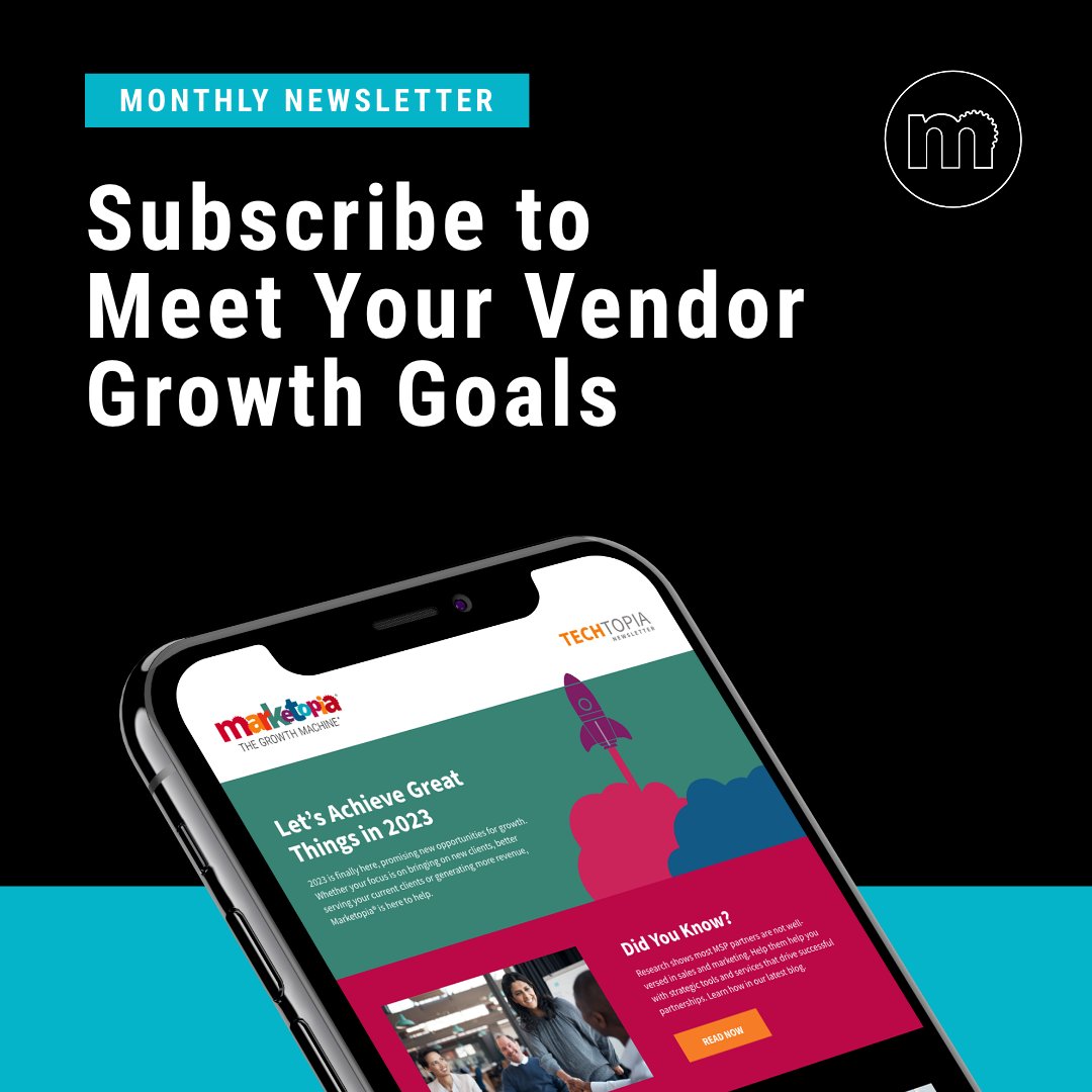 Whether you’re looking to expand channel growth or make the most of MDF funds, Marketopia can help. Get industry insights, best practices and special offers delivered to your inbox.  

Subscribe here today: bit.ly/3WX9tZB

#Vendors #TechVendor #MDF