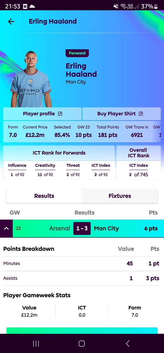 Smadz_'s tweet photo. @OfficialFPL Pretty sure Haaland scored tonight eh?!  Lemme see those points ⬆️⬆️⬆️ https://t.co/gXVXIEc5Ym