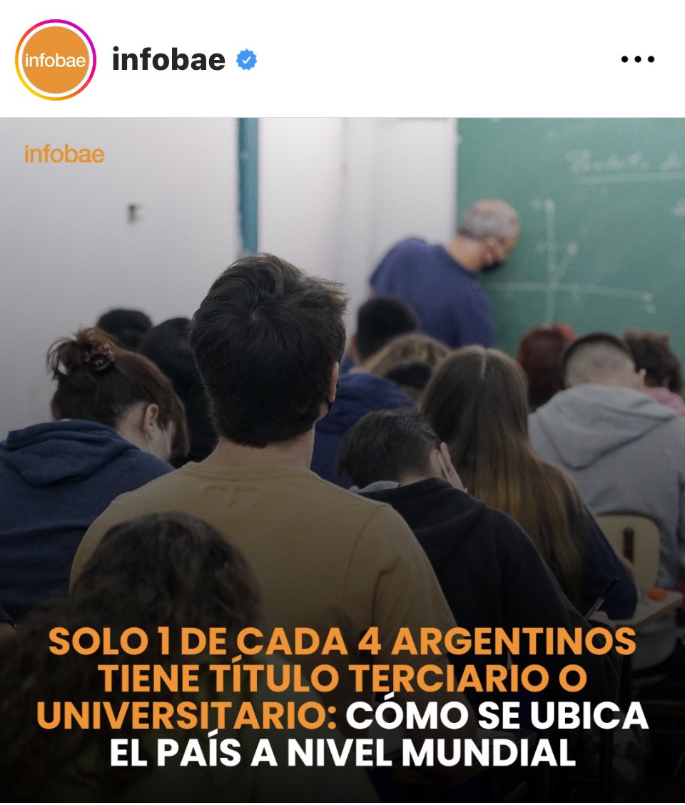 Esta es y será la gran deuda argentina… estamos en un serio problema.