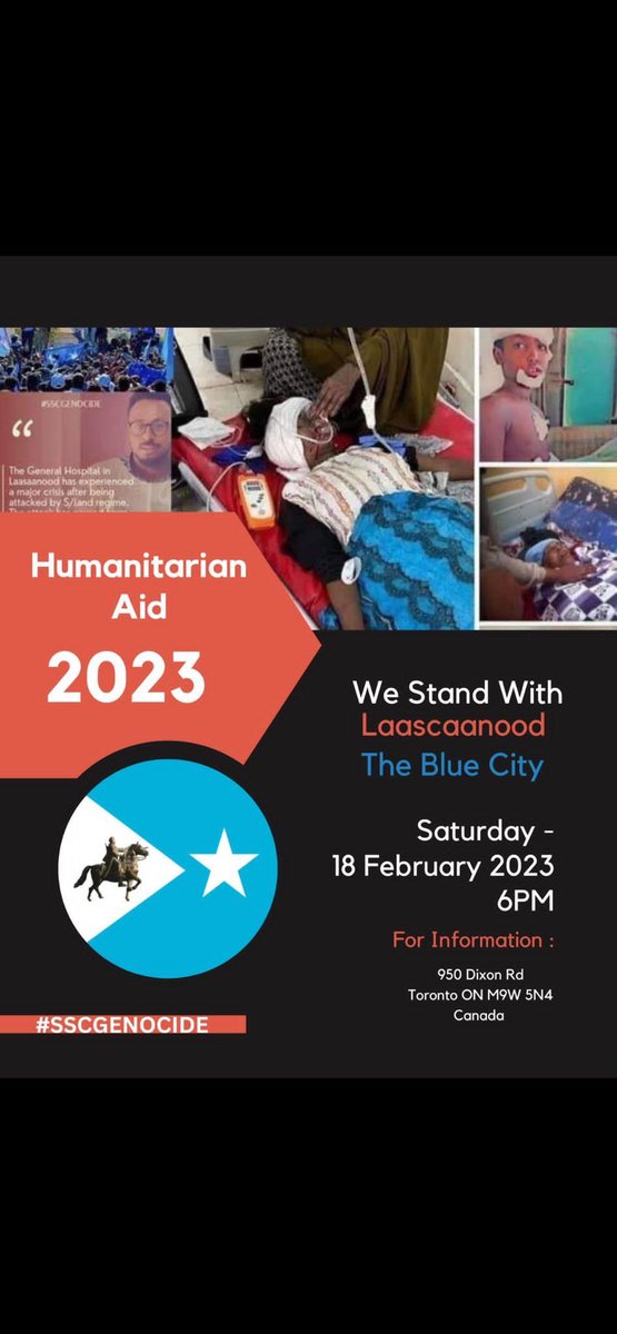 EmirOfSomalia's tweet photo. Fundraiser event at the Westin Hotel on Dixon this Saturday.  Come out and support your fellow Somalis who are in dire need of humanitarian aid after many days of continued shelling by state sponsored militias. May Allah protect the people of Sool 🤲🏾. #SSC #SOMALIA @FaisalAHassan https://t.co/6clP35TVJT