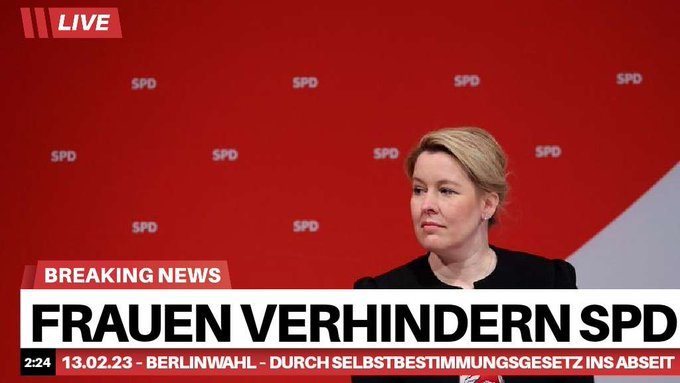 betejaccuse's tweet photo. Nach historischer SPD-Schlappe in Berlin schmeißt auch Nicola Sturgeon in Großbritannien hin. Das frauenverachtende Selbstbestimmungsgesetz stößt weltweit auf Widerstand und beendet Politiker-Karrieren.
#SturgeonDestroyerOfWomensRights
#Scotland
#SPDown
#SPDVerrätFrauen https://t.co/RP70HIicnV