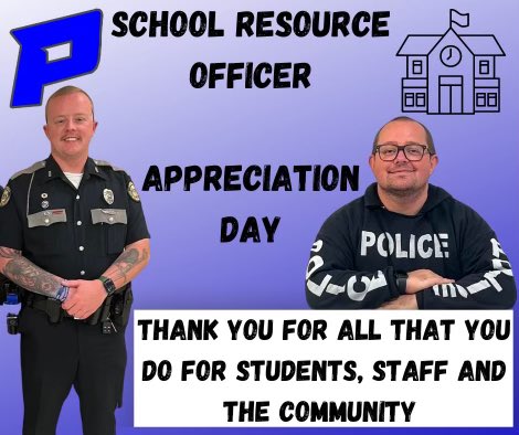 Thank you Officers Zach Stapleton and Officer John Holbrook! We appreciate your work each and every day!!!