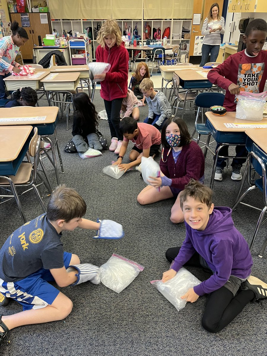 Kitchen Chemistry students had so much fun making ice cream in a bag!!! They were amazed at how easy and delicious it was!🤓🧪🍦<a href="/underwoodgtm/">underwoodgtm</a> #Science