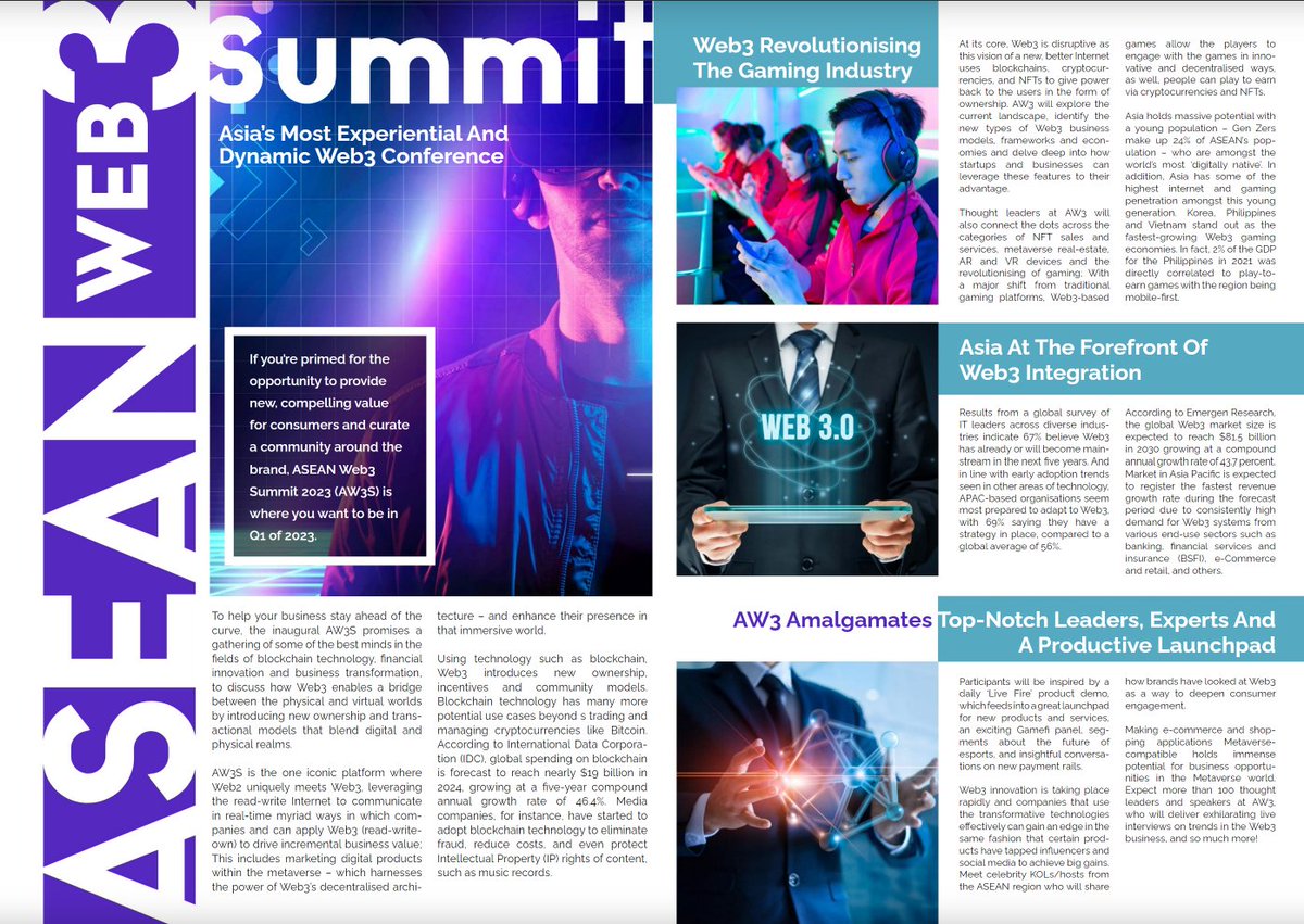 madfornft's tweet photo. The ASEAN Web3 Summit is coming to Singapore in April'23. Join the brightest minds in the industry for a melting pot of cutting-edge ideas and limitless possibilities.
Check out BlockWorld Magazine's coverage and join the Web3 revolution! ๐
https://t.co/9p3oKuTGxV
#NFTmag https://t.co/8bdj6gfsAz