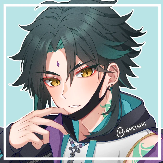  (1/3)What are your drip headcanons for the  Anemo boys? Let me know below and pics are welcome ofcourse ;^)#GenshinImpact #venti #wanderer #kazuha #xiao 