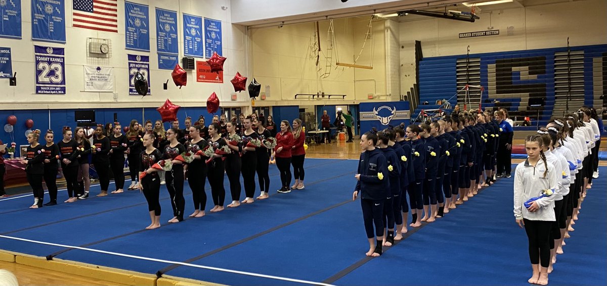 The gangs all here! Section 2 gymnastics finals tonight at ⁦<a href="/ShakerBlueBison/">ShakerAthletics</a>⁩ ⁦<a href="/DebSmarro/">Deb Smarro</a>⁩ ⁦<a href="/TogaAthletics/">Toga Athletics</a>⁩ ⁦<a href="/sscsdschools/">Saratoga Springs City School District</a>⁩ ⁦<a href="/we_are_maple/">Maple Avenue MS</a>⁩