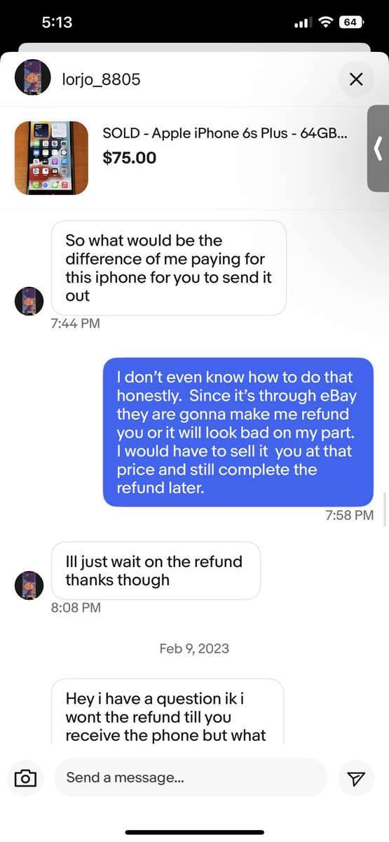smartspottech's tweet photo. @eBay Here he is trying to scam me into sending another device before I received the original one back…because he knew he never sent it https://t.co/iveTc260HA