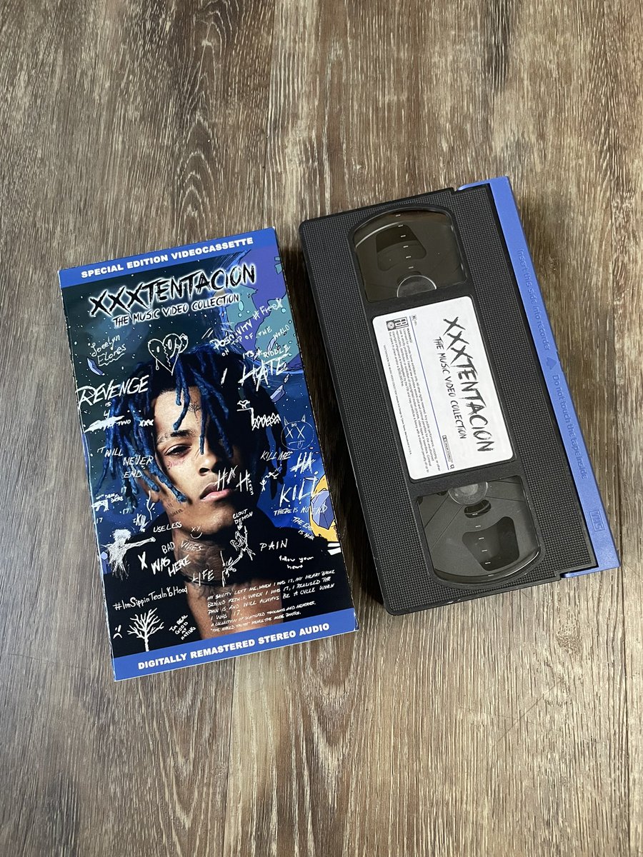tylerstapes's tweet photo. Decided to randomly put this specialty VHS shell in today’s batch of orders. #xxxtentacion #vhs #customvhs https://t.co/ceDgCbayqu