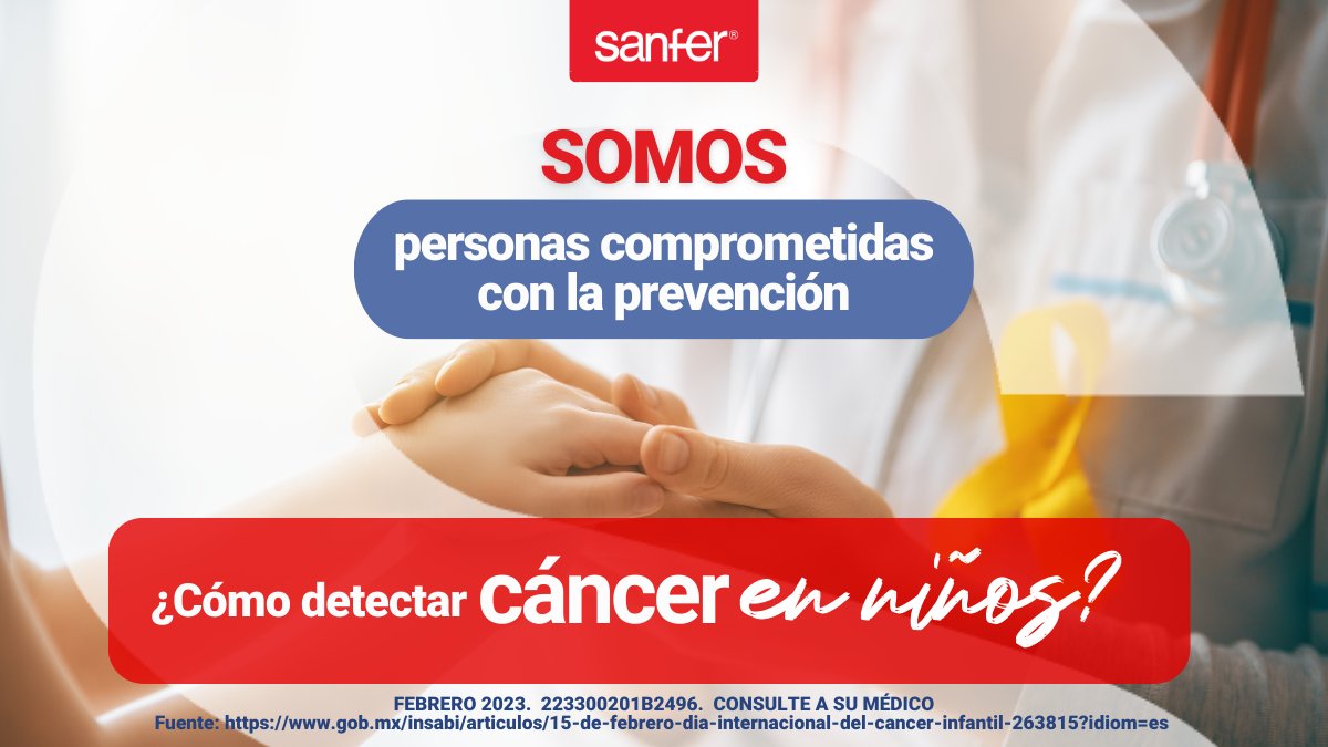 Es importante que los padres conozcan los signos y síntomas a los que se debe prestar atención: Fiebre sin causa aparente, puntos rojos o morados en la piel, moretones sin causa aparente, dolor generalizado de huesos y articulaciones, vómitos, entre otros. #CancerInfantil