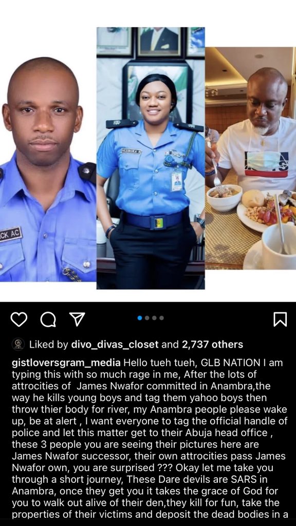 kofoshiomogeeko's tweet photo. Gistlover is doing a story about James Nwaifor, same SARs officer who worked with Pitobi when he was Anambra Governor … The Akwuzu SARs… the Ezu River story might come up… https://t.co/G2bo3gqLIt