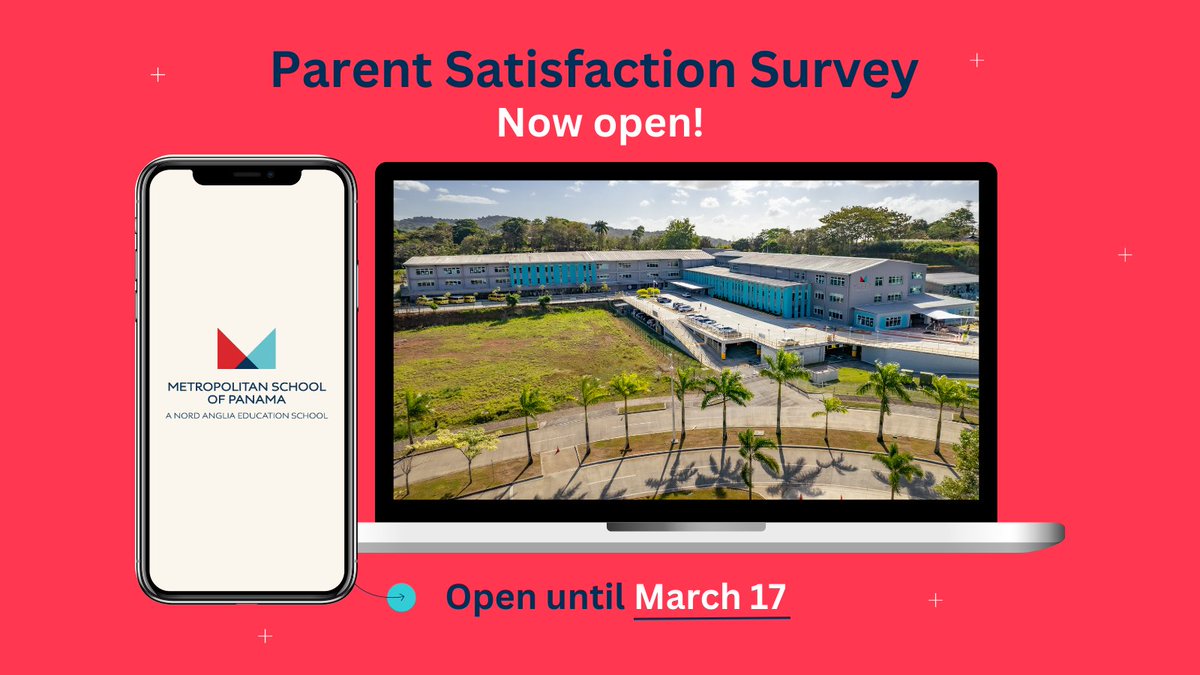 METSchoolPanama's tweet image. Calling all #METparents! YOUR OPINION COUNTS! ✨
Your feedback is critical to help us build upon our strengths and develop areas of potential. This will ensure that we continue to offer the very best educational experience for your child.
Thank you for your time!