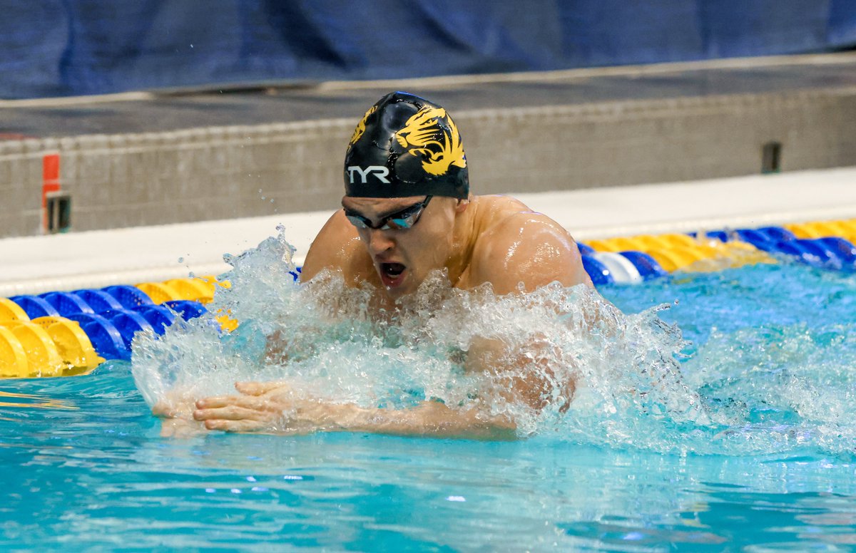 MizzouSwimDive's tweet photo. On Day 2 of SEC Championships Ben Patton set a personal best of 1:42.51 in the 200 Y IM 

#ZOUStyle x #MIZ🐯 https://t.co/UCBCqhyJEU