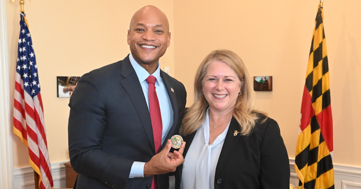 SalisburyU's tweet photo. Earlier today, Maryland Governor @iamwesmoore praised @PresidentLepre for SU's recent ranking as the nation’s No. 1 master’s-level producer of @FulbrightPrgrm Students. Learn more at https://t.co/xwgx1A6bdc https://t.co/xUh26twpza