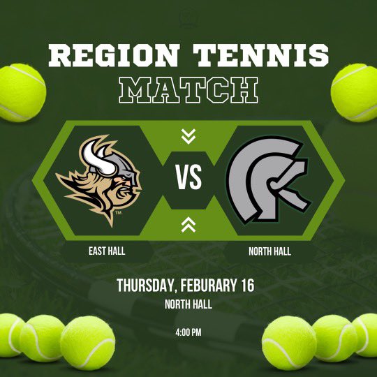 Come see North Hall tennis Thursday!