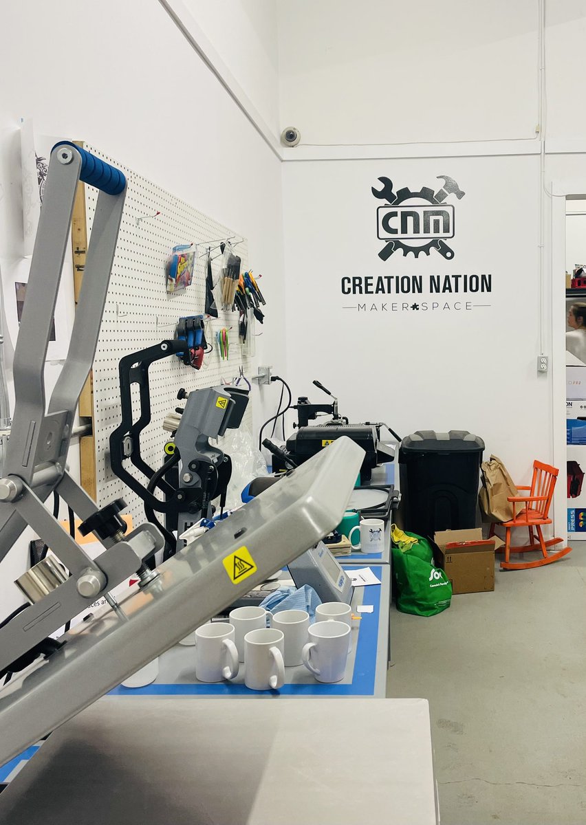 Today, we were fortunate to go have a tour of the local #makerspace. As a hobbyist who likes to tinker- this is a magical place to do so! I would love to get a membership so I can learn how to use some of the tools offered! It would be a game changer with my #creations! #i4ed