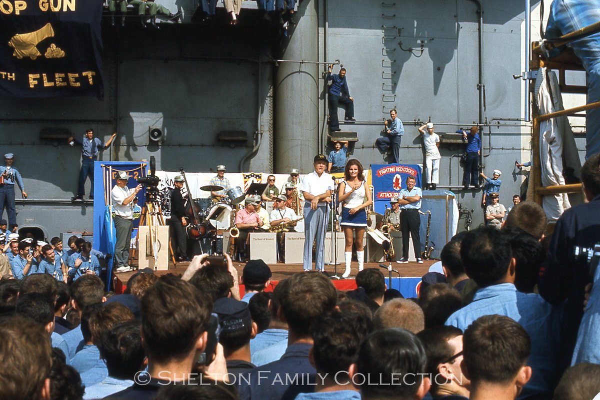 SaveUSSRanger's tweet image. #RIPRaquelWelch Thank you for entertaining #USSRanger sailors with the legendary Bob Hope. They appreciated and never forgot you