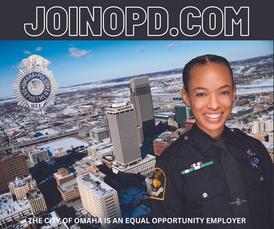 OmahaPolice's tweet photo. #OPD will stop accepting applications for Lateral Police Officers tomorrow, 2-16-23. Visit https://t.co/4hehYTLCla to see all that we have to offer. #omaha #midwest #citycop #policeofficer #Nebraska #thegoodlife #jobs via @JoinOPD https://t.co/R0Tq4irsBl