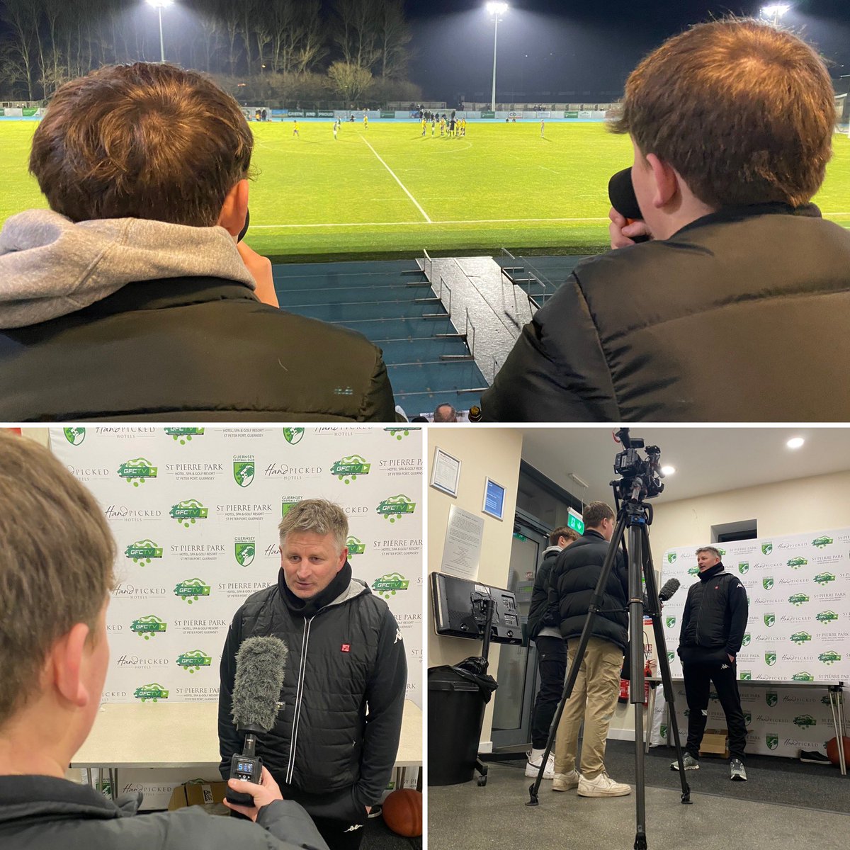 OllyTracey's tweet photo. Shout out to @GeorgeFern22 for taking on the role of commentary tonight for @GuernseyFC as none of our regulars couldn’t make it. He even interviewed @TonyVanceGSY! Watch out for clips on social over the next few days as his commentary will be all over it! #GFCTV https://t.co/qNB499UhLp